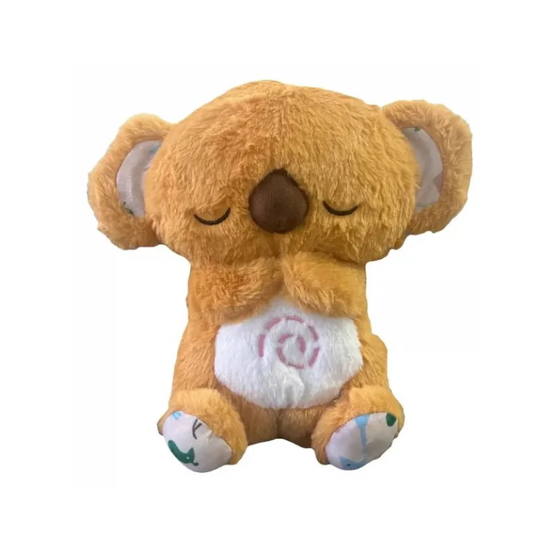 Comfortable Toys Breathing Koala with Light Sound Baby Sleeping with Soft Glow Night Light Calming Music Accompany Plush Toys